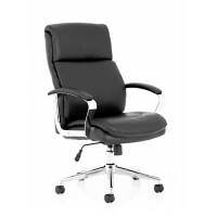 Dynamic Tilt & Lock Executive Chair Fixed Arms Tunis Black Seat With Headrest High Back