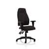 Task Office Chair Esme Black Fabric With Triple Lever Mechanism And Height Adjustable Arms
