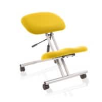 Dynamic Basic Tilt Task Operator Chair Without Arms Kneeler Senna Yellow Back, Silver Frame Without Headrest Medium Back