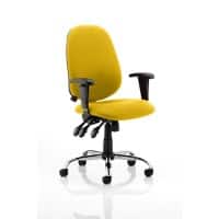 dynamic Lisbon Operator Chair Permanent Contact Fabric Height-Adjustable Armrest Yellow 125 kg Lisbon 650 x 650 x 1,040 mm