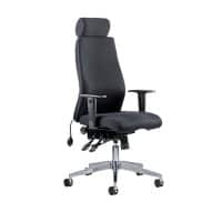 Dynamic Permanent Contact Backrest Posture Chair Height Adjustable Arms Onyx With Headrest High Back