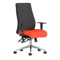 Dynamic Independent Seat & Back Posture Chair Height Adjustable Arms Onyx Black Back, Tabasco Red Seat Without Headrest High Back