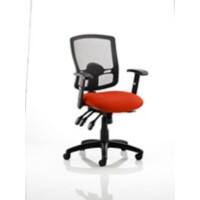 dynamic Portland Operator Chair Basic Tilt Mesh Fabric Height-Adjustable Armrest Black, Red 125 kg Portland III 650 x 650 x 990 mm