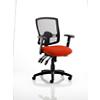 Dynamic Independent Seat & Back Task Operator Chair Height Adjustable Arms Portland III Black Back, Tabasco Red Seat Without Headrest Medium Back