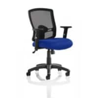 Dynamic Tilt & Lock Task Operator Chair Height Adjustable Arms Portland Black Back, Blue Seat Without Headrest Medium Back