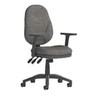 dynamic Eclipse XL III Operator Chair Permanent Contact Fabric Height-Adjustable Armrest Charcoal Grey 120 kg Eclipse Plus XL 670 x 670 x 1,000 mm