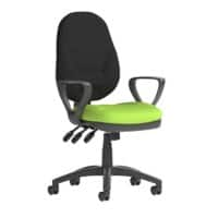 Dynamic Independent Seat & Back Task Operator Chair Black Fabric Loop Arms Eclipse Plus XL Myrrh Green Seat Without Headrest High Back