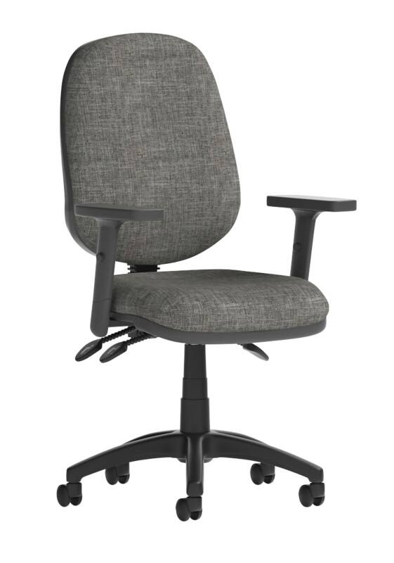 dynamic Eclipse III Operator Chair Permanent Contact Fabric Height-Adjustable Armrest Black 120 kg Eclipse Plus III 600 x 600 x 970 mm