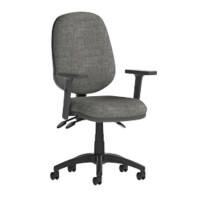 Dynamic Independent Seat & Back Task Operator Chair Height Adjustable Arms Eclipse Plus III Black Back Without Headrest High Back