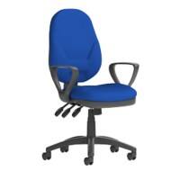 Dynamic Independent Seat & Back Task Operator Chair With Blue Fabric Loop Arms Eclipse Plus XL Without Headrest High Back