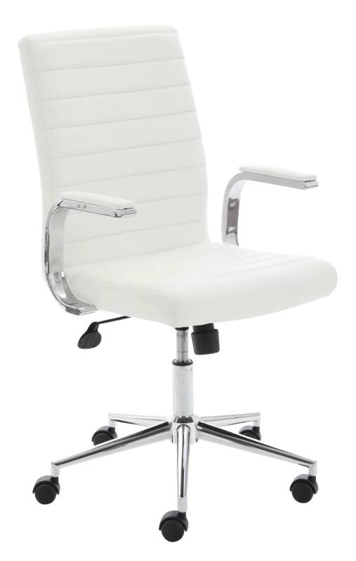 dynamic Era Executive Chair Basic Tilt Bonded leather Fixed Armrest White 110 kg Ezra 560 x 580 x 980 mm