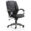 Dynamic Basic Tilt Executive Chair Fixed Arms Galloway Black Fabric Without Headrest High Back