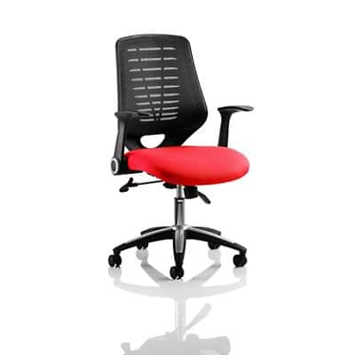 Dynamic Tilt & Lock Task Operator Chair Folding Arms Relay Black Back, Bergamot Cherry Seat With Headrest Medium Back