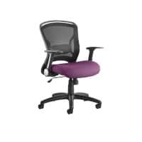 Dynamic Tilt & Lock Task Operator Chair Folding Arms Zeus Black Back, Tansy Purple Seat Without Headrest Medium Back