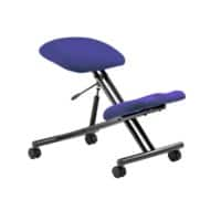 Dynamic Kneeling Stool Without Arms Kneeler Stevia Blue Seat, Black Frame Without Headrest Medium Back