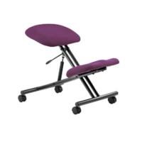 Dynamic Kneeling Stool Without Arms Kneeler Tansy Purple Seat, Black Frame Without Headrest Medium Back
