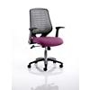 Dynamic Tilt & Lock Task Operator Chair Without Arms Relay Silver Back, Tansy Purple Seat Without Headrest Medium Back