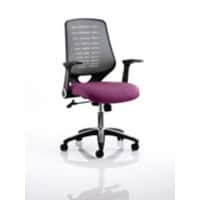 Dynamic Tilt & Lock Task Operator Chair Without Arms Relay Silver Back, Tansy Purple Seat Without Headrest Medium Back