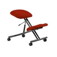 Dynamic Kneeling Stool Without Arms Kneeler Tabasco Red Seat, Black Frame Without Headrest Medium Back