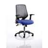 Dynamic Tilt & Lock Task Operator Chair Folding Arms Relay Silver Back, Stevia Blue Seat Without Headrest Medium Back