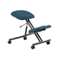 Dynamic Kneeling Stool Without Arms Kneeler Maringa Teal Seat, Black Frame Without Headrest Medium Back