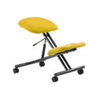 Dynamic Kneeling Stool Without Arms Kneeler Senna Yellow Seat, Black Frame Without Headrest Medium Back