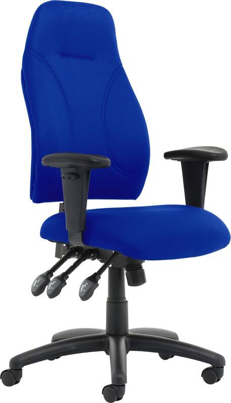 dynamic Esme Posture Chair Basic Tilt Fabric Height-Adjustable Armrest Blue 120 kg 630 x 610 x 1,110 mm