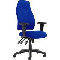 dynamic Esme Posture Chair Basic Tilt Fabric Height-Adjustable Armrest Blue 120 kg 630 x 610 x 1,110 mm