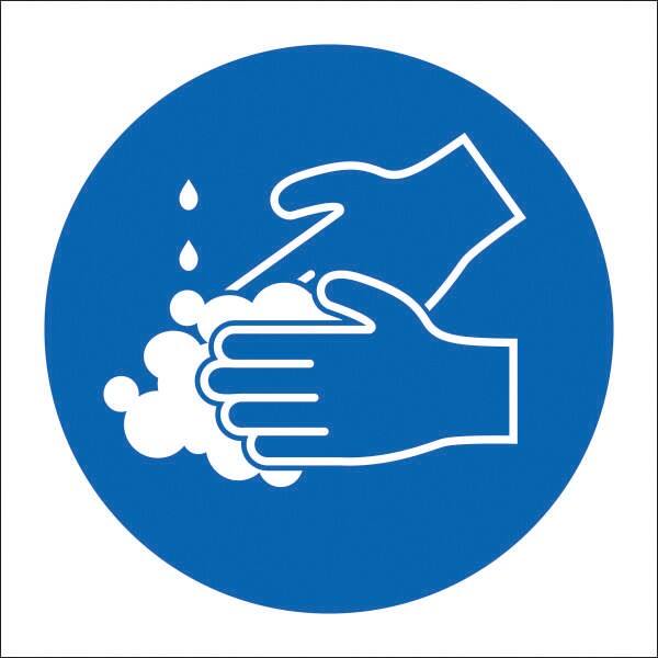 Seco Health and Safety Poster Wash Your Hands Adhesive Plastic 15 x 15 cm UM310SRP-150x150