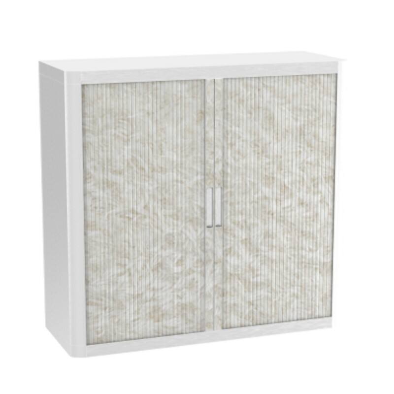 Fast Paper Easy Office 1m Tambour Cupboard White 