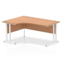 dynamic Impulse Left Hand Desk Corner Oak Cantilever 1,600 (W) x 1,200 (D) x 730 (H) mm MFC (Melamine Faced Chipboard)