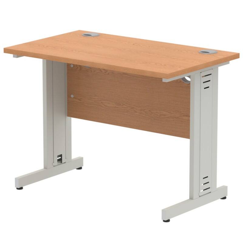 dynamic Impulse Office Desk Rectangular Oak Cantilever 1,000 (W) x 800 (D) x 730 (H) mm MFC (Melamine Faced Chipboard)