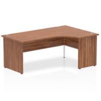 Dynamic Corner Right Hand Crescent Desk Walnut MFC Panel End Leg Walnut Frame Impulse 1800/1200 x 600/800 x 730mm