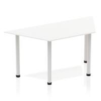 dynamic Impulse Conference Table Trapezoidal White 4 Metal legs 1,600 (W) x 800 (D) x 740 (H) mm MFC (Melamine Faced Chipboard)