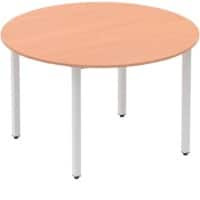 Dynamic Circular Table Beech MFC Box Frame Leg Silver Frame Impulse 1200 x 1200 x 725mm