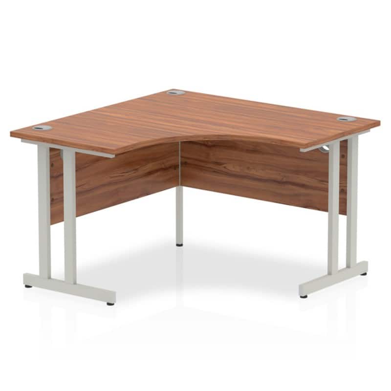 dynamic Impulse Corner Desk Corner Walnut Cantilever 1,200 (W) x 1,200 (D) x 730 (H) mm MFC (Melamine Faced Chipboard)