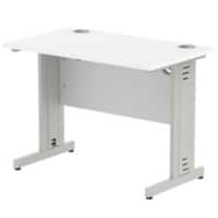 dynamic Impulse Office Desk Rectangular White Cantilever 1,000 (W) x 800 (D) x 730 (H) mm MFC (Melamine Faced Chipboard)