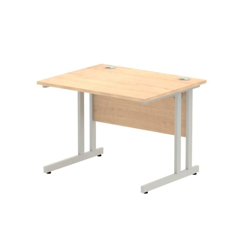 dynamic Impulse Straight Desk Rectangular Maple Cantilever 1,000 (W) x 800 (D) x 730 (H) mm MFC (Melamine Faced Chipboard)