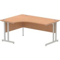 dynamic Impulse Left Hand Desk Freeform Oak Cantilever 1,600 (W) x 1,200 (D) x 730 (H) mm MFC (Melamine Faced Chipboard)