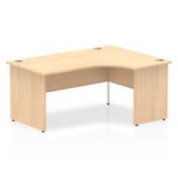 Dynamic Corner Right Hand Crescent Desk Maple MFC Panel End Leg Maple Frame Impulse 1600/1200 x 600/800 x 730mm