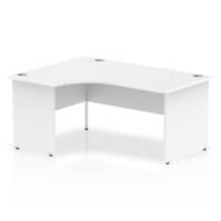 dynamic Impulse Left Hand Desk Corner White Base panel 1,600 (W) x 1,200 (D) x 730 (H) mm MFC (Melamine Faced Chipboard)