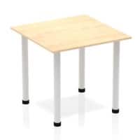 dynamic Impulse Conference Table Square Maple 4 Metal legs 800 (W) x 800 (D) x 740 (H) mm MFC (Melamine Faced Chipboard)