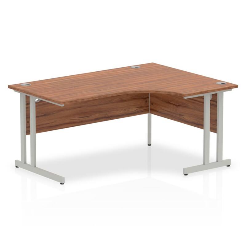 dynamic Impulse Right Hand Desk Corner Walnut Cantilever 1,600 (W) x 1,200 (D) x 730 (H) mm MFC (Melamine Faced Chipboard)