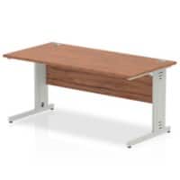 dynamic Impulse Office Desk Rectangular Walnut Cantilever 1,600 (W) x 800 (D) x 730 (H) mm MFC (Melamine Faced Chipboard)
