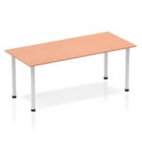 dynamic Impulse Conference Table Rectangular Beech 4 Metal legs 1,800 (W) x 800 (D) x 740 (H) mm MFC (Melamine Faced Chipboard)