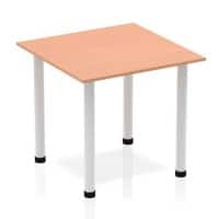 dynamic Impulse Meeting Table Square Beech 4 Feet 800 (W) x 800 (D) x 725 (H) mm MFC (Melamine Faced Chipboard)