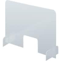 Franken Freestanding Counter & Desk Protective Screen 500 x 850mm Acrylic Glass Clear