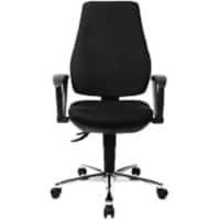 TOPSTAR Operator Chair Permanent Contact Fabric Fixed Armrest Black 110 kg Power Star Profi