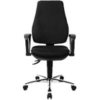 TOPSTAR Permanent Contact Operator Chair Fixed Armrest Power Star Profi Fabric Black
