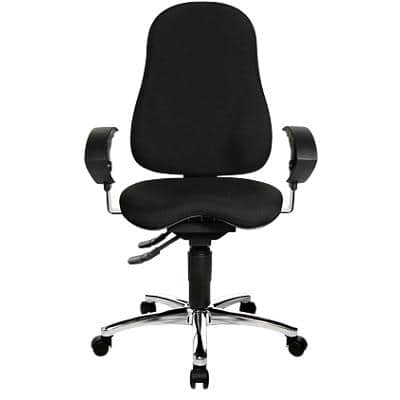 TOPSTAR Permanent Contact Office Chair Adjustable Armrest Sitness 10 Fabric Black